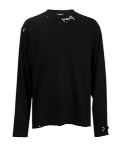 We11 Done Long-sleeved T-shirt In Black