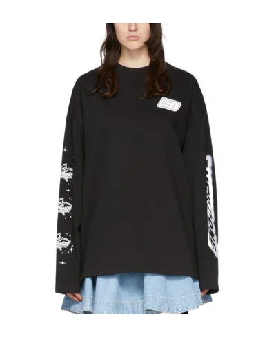 We11 Done Long-sleeved T-shirt In Black
