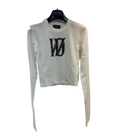 We11 Done Long-sleeved T-shirt In Gray