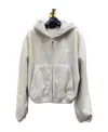 We11 Done Long-sleeved Zipper Hooded Sweater In Gray