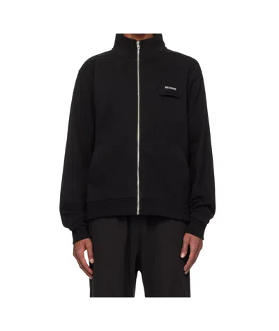 We11 Done Long-sleeved Zipper Jacket In Black