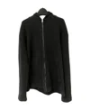 We11 Done Long-sleeved Zipper Sweater In Black