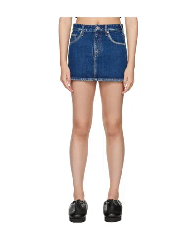 We11 Done Low-rise Mini Skirt In Nude