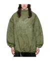 We11 Done Khaki Denim Blouse In Green