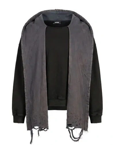 We11 Done Man Sweatshirt Charcoal Size Xs Cotton In Gray