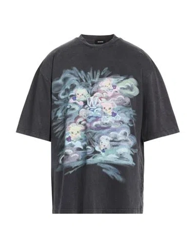 We11 Done Man T-shirt Charcoal Size Xl Cotton In Gray
