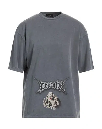 WE11 DONE WE11 DONE MAN T-SHIRT SLATE BLUE SIZE XL COTTON