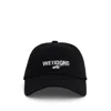 We11 Done Logo-print Cotton Baseball Cap In Black