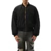 We11 Done Black Destroyed Bomber Jacket In Black