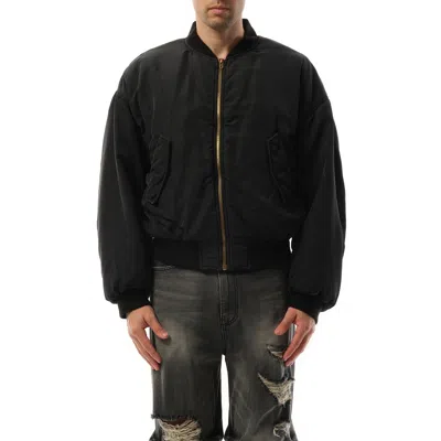 We11 Done Black Destroyed Bomber Jacket