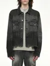 We11 Done Sprayed Sporty Selldone Denim Jacket In Black