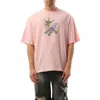 We11 Done Pink Jeff Monster Drawing T-shirt In Pink