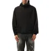 We11 Done Black Track Hoodie Windbreaker In Black