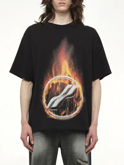 We11 Done Men's Meteor Print T-shirt In Black