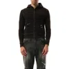 We11 Done Men's Piercing Detail Hoodie Zip-up In Black