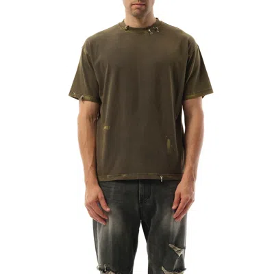 We11 Done Men's Piercing Detail T-shirt In Charcoal
