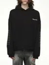 We11 Done Men's Punk Teddy Hoodie In Black