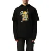 We11 Done Teddy Bear Layered Hoodie In Black