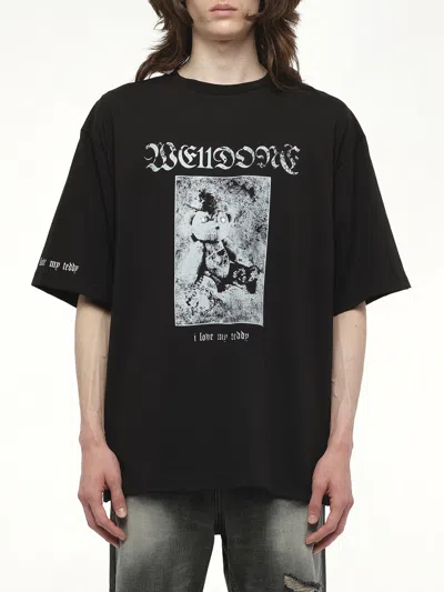 We11 Done Men's Teddy Sleeved T-shirt In Black