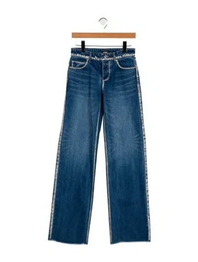 Pre-owned We11 Done Mid-rise Straight Leg Jeans In Blue