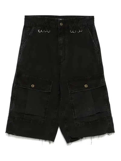 We11 Done Military Village Shorts In Black