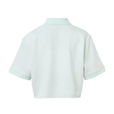 We11 Done Mint Womens Cropped Polo T-shirt In Blue