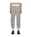 We11 Done Monogram Intarsia-knit Track Pants In White