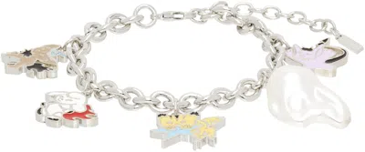 We11 Done Monster Charms Bracelet In Silver