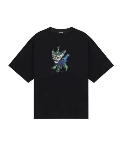 We11 Done Monster Drawing T-shirt In Black