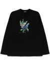 We11 Done T-shirt Mit Monster-print In Schwarz