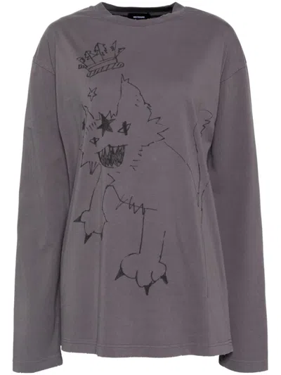 We11 Done Monster Long Sleeve T-shirt In 灰色