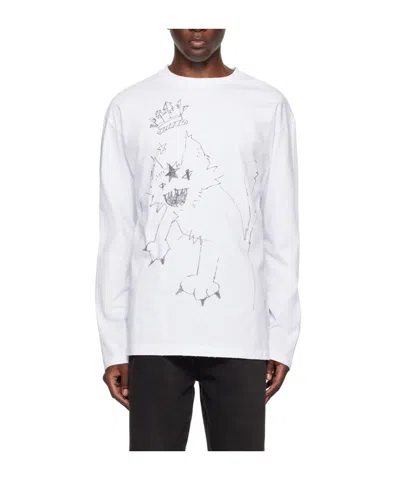 We11 Done Monster Long-sleeved T-shirt In White