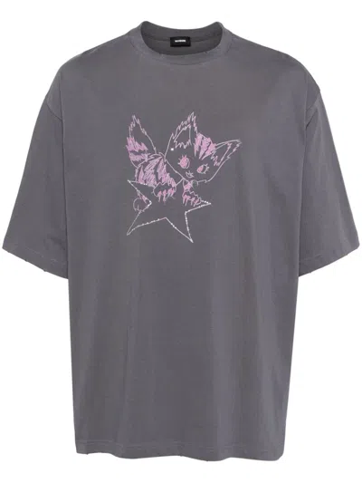 We11 Done Gray Monster Shirt In Charcoal