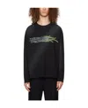 We11 Done Motif-embroidered Cotton Sweatshirt In Black