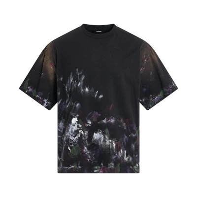 We11 Done Multi-coloured Painted T-shirt In Black