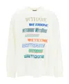 We11 Done Multi-logo Cotton Sweatshirt In White