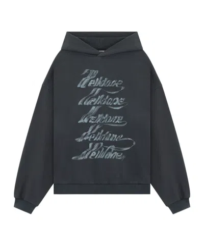 We11 Done Multi-logo Hoodie In Gray