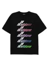 We11 Done Multi Logo Print T-shirt In Black