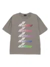 We11 Done Multi Logo Print T-shirt In Grey