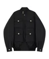 We11 Done Cotton Blend Multi-pocket Jacket In Black