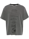 We11 Done Muti Logo T-shirt In Grey