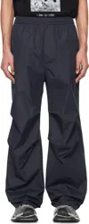 We11 Done Navy Banding Track Pants In Navy