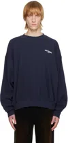 We11 Done Navy Basic 1506 Sweatshirt In Navy