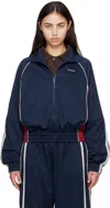 We11 Done Navy Color-block Track Jacket In Blue