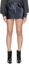 We11 Done Navy Gathered Miniskirt In Navy