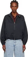 We11 Done Navy Harrington Jacket In Blue