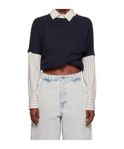 WE11 DONE LAYERED COTTON TOP