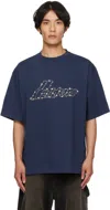 We11 Done Crew Neck T-shirt In Blue