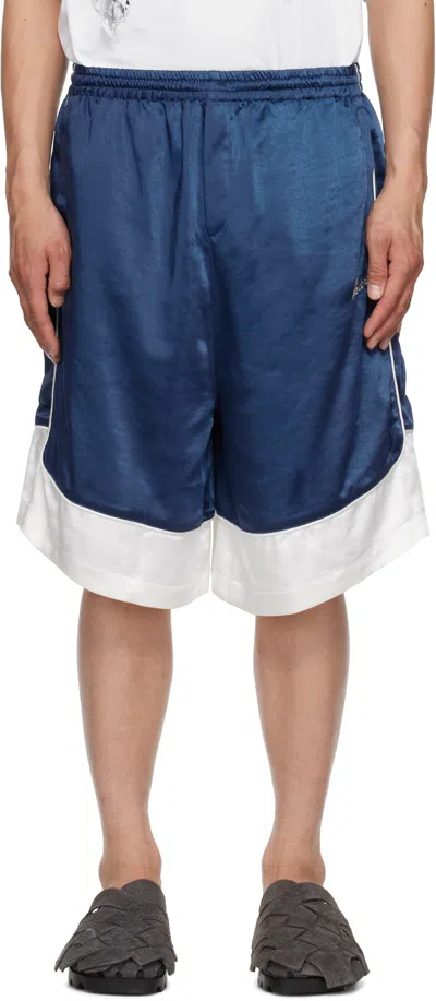 We11 Done Navy Selldone Track Shorts