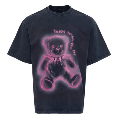 We11 Done Navy Teddy T-shirt In Brown
